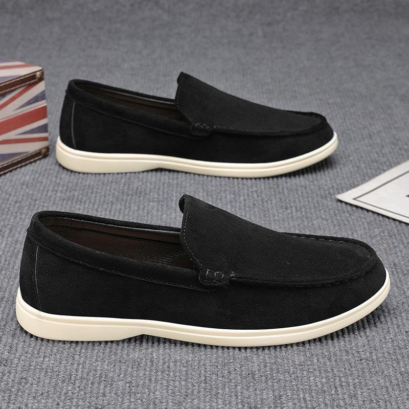 2025 autumn new men's shoes British style men's Doudou shoes fashion casual shoes youth low-top loafers