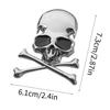 3D Metal Skull Skeleton Crossbones Car Motorcycle Sticker Truck Label Badge Car Gothic Skeleton Tail Decorative Badge Decoration
