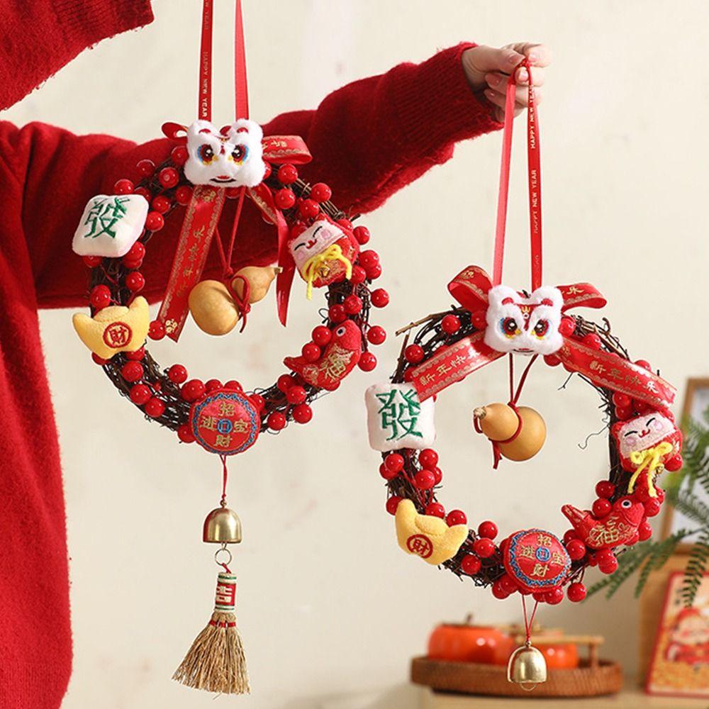 Traditional Spring Festival Wreath New Year Decor Spring Festival Ornament  Festival Decoration