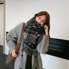 Love plaid double-sided color matching imitation cashmere scarf women's autumn and winter new atmosphere senior fringed shawl