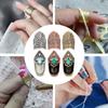 2Pcs Retro Metal Thimble Finger Tip Protector Ergonomic Finger Guards For Adult Beginner Hand Sewing Quilting Embroidery