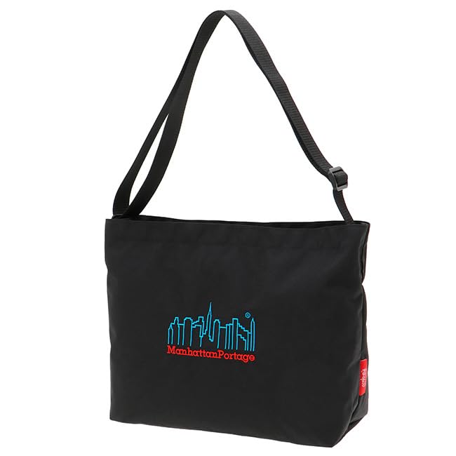 

Genuine Shoulder Bag Clearview Shoulder Bag 3D Embroidery Neon Black [Manhattan Portage] [Official] чорний