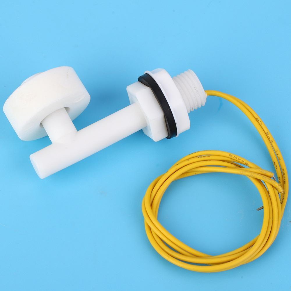 DC220V Water Level Sensor Side-mounted White PP Float Switch High Sensitivity 50W Liquid Level Controller Garden Pond