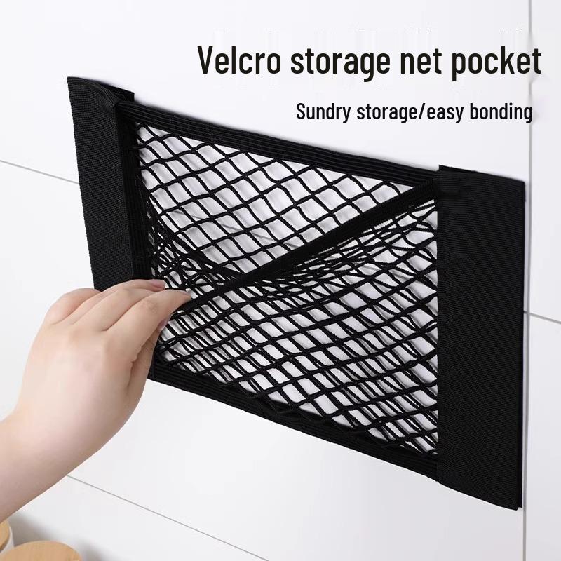Adhesive Kitchen Cabinet Door Storage Bag Organizer