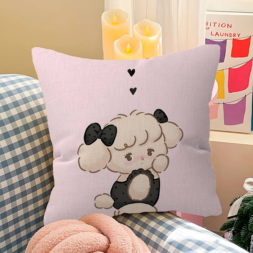 Cute M-Mikko I-Illustrations Pillowcase Toon Gift Cushion Cover Bedroom Home Sofa Chair Seat Decor Pillow Case
