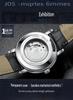 Fashion Tevise Automatic Mechanical Mens Watch With Genuine Leather Strap Luminous Moon Phase Tourbillon And Popular Design