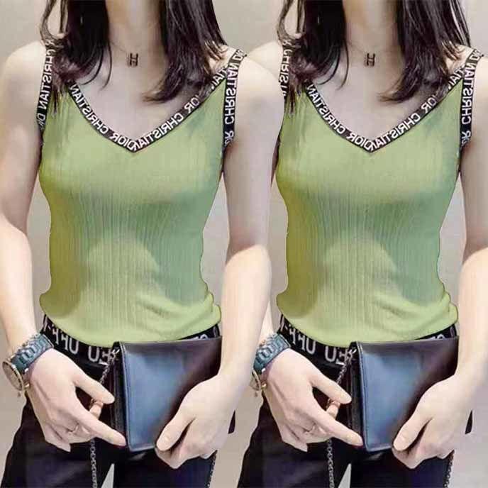 Summer Women's V-neck Slim Fit Tank Top, Sexy Halter Top for Summer