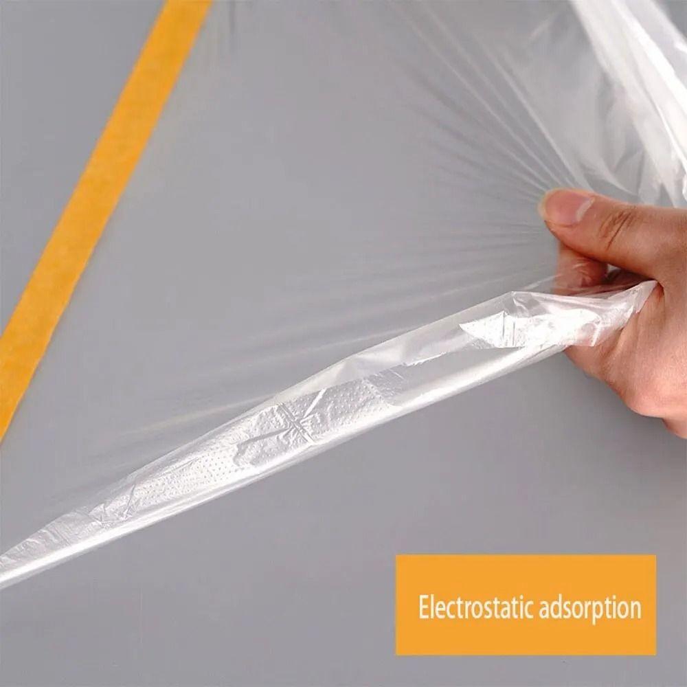 12M/20M Pre-Taped Masking Film Durable Furniture Dust-proof New Automotive Paint Coverage