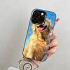 Oil Painting of a Dog Phone Case For iPhone 17,16,15,14,13,12,11 Plus,Pro Max,XS,Colored Silver Plated Inside Cover
