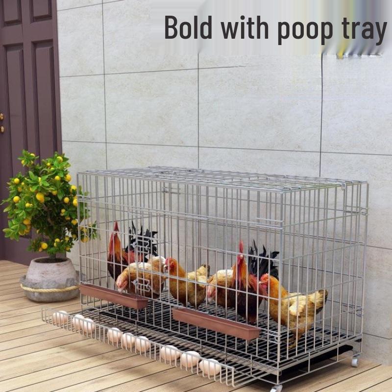Large Automatic Chicken Coop with Folding Cage & Manure Cleaning System for Chickens, Ducks, and Geese