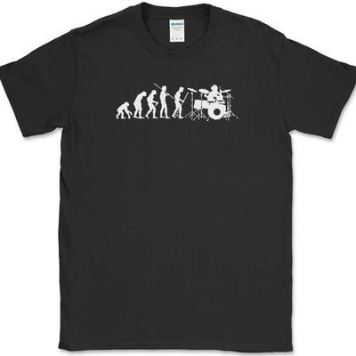 Evolution of a Drummer T-Shirt Funny Music Man Band Group Hobby Tee