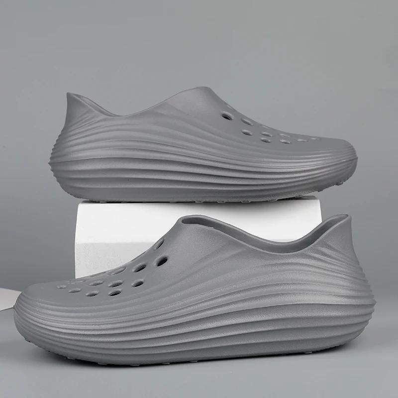 Summer Men Clogs Non-slip Thick-soled Casual Shoes Outerwear Beach Soft-soled Baotou Slippers Men's Slippers Sandals