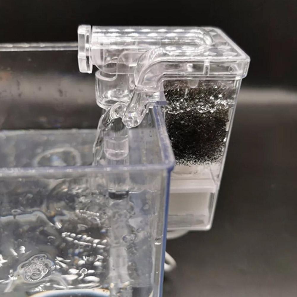 Aquarium Hang On Filter Mini Filter Aquarium Wasserfallfilter Hang On Externer Aquariumfilter USB-Schnittstelle 2,5W Durchfluss 250H/L