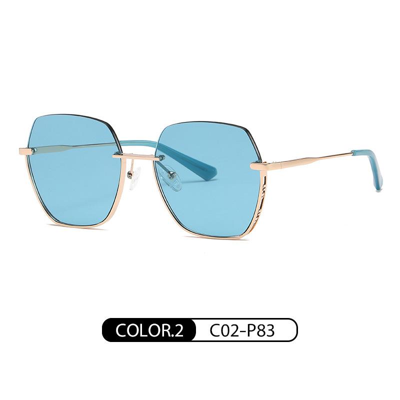 2025 New Polygonal Metal Frame Sunglasses with Fashionable and High-end Feel Sun Protection Travel UV400 Protection Sunglasses