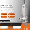 WQ304 Stainless Steel High-Head, High-Temperature, Acid & Alkali-Resistant Submersible Sewage Pump, 220V