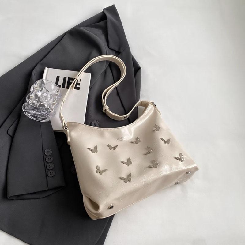 Design Sense Piele Patent Geantă Pătrată Mică Femei Nouă Culoare Solidă Genți de Umăr Fluture Simple Nișă Modă Pachet Crossbody