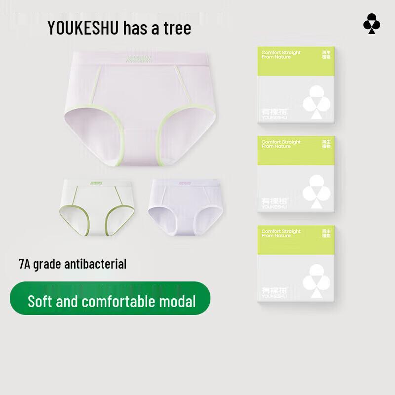

Youkeshu Women s 7A Antibacterial Modal Mid-Rise Briefs L