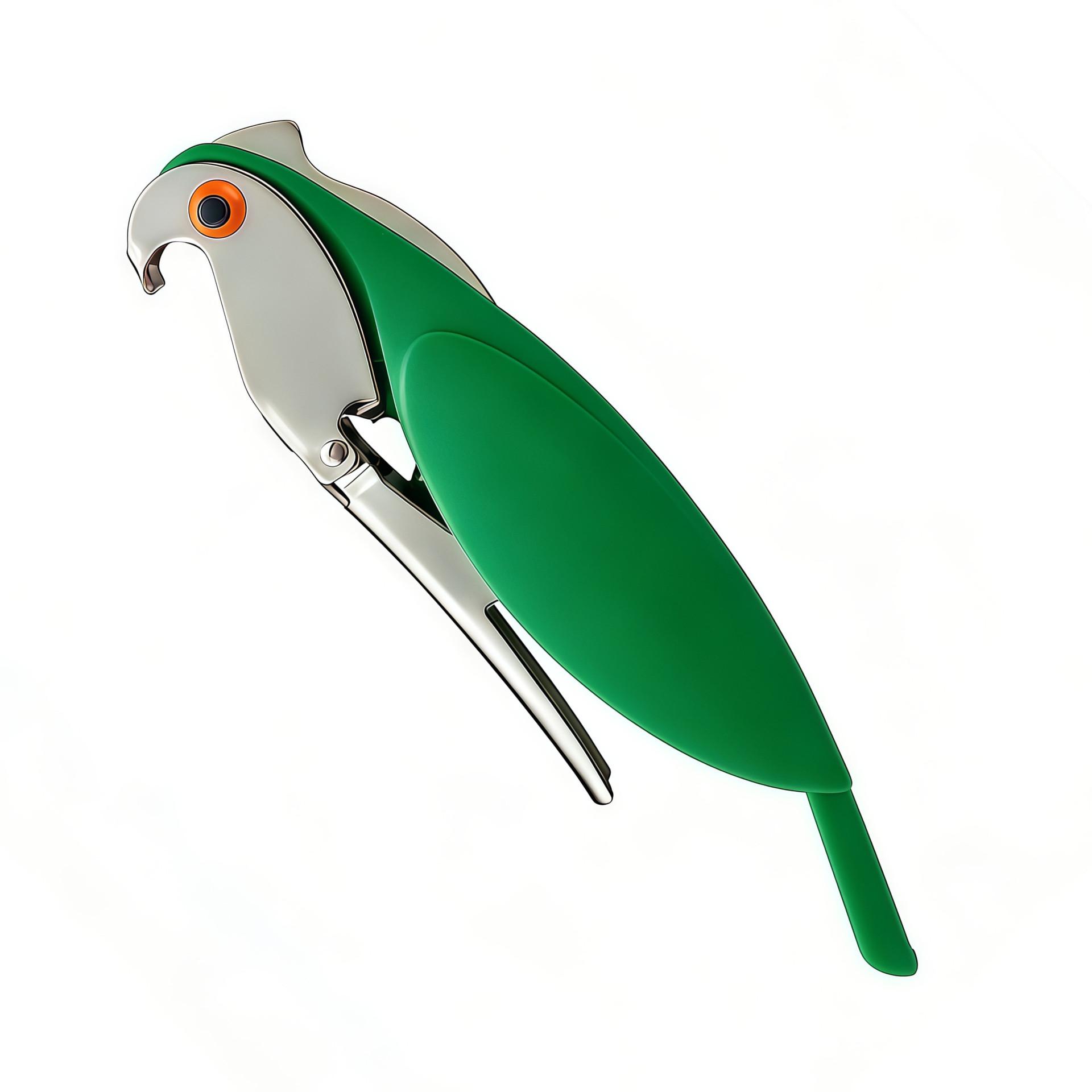 New parrot red wine bottle opener creative simple wine bottle opener bottle opener wine screwdriver sommelier knife зелёный