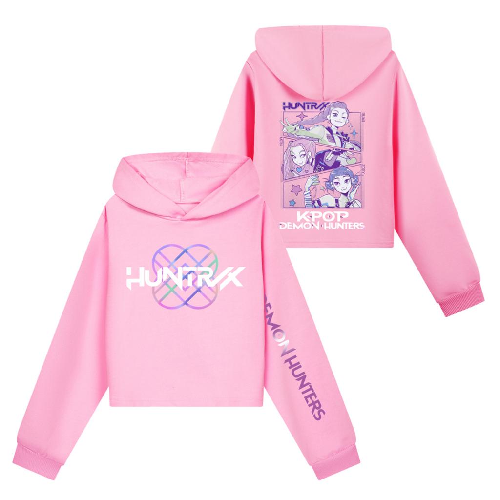 Kids' Long Sleeve Loose Pullover Letter Print Drawstring Hooded Sweatshirt