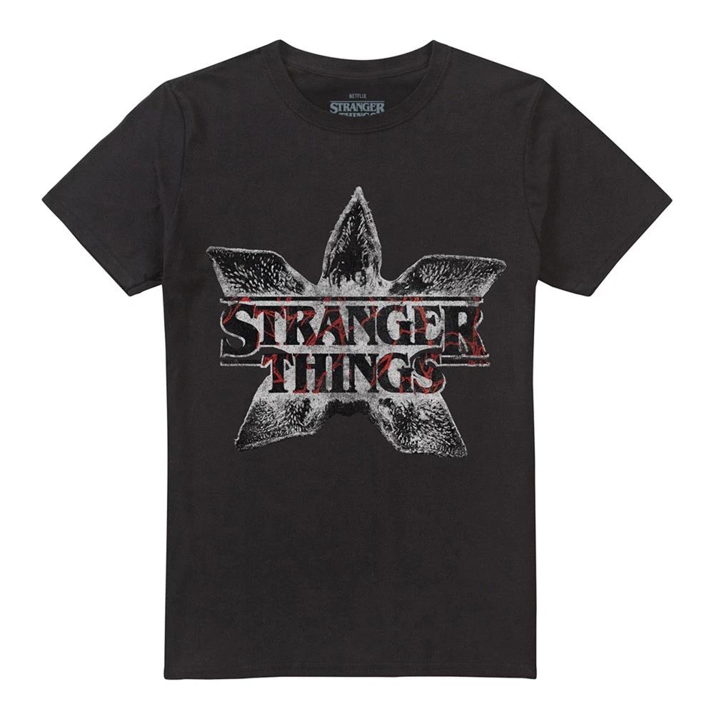 Stranger Things Demogorgon Flower Logo Unisex Tee S-5XL, Black S