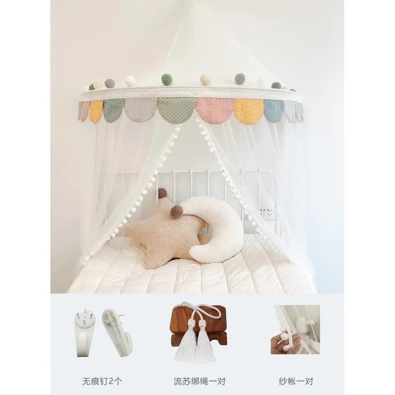 

Детская москитная сетка, навес для кровати, игровая палатка для детей, детский игровой домик, навес для кровати, занавеска для спальни, украшение принцессы для девочек, комната цветочный