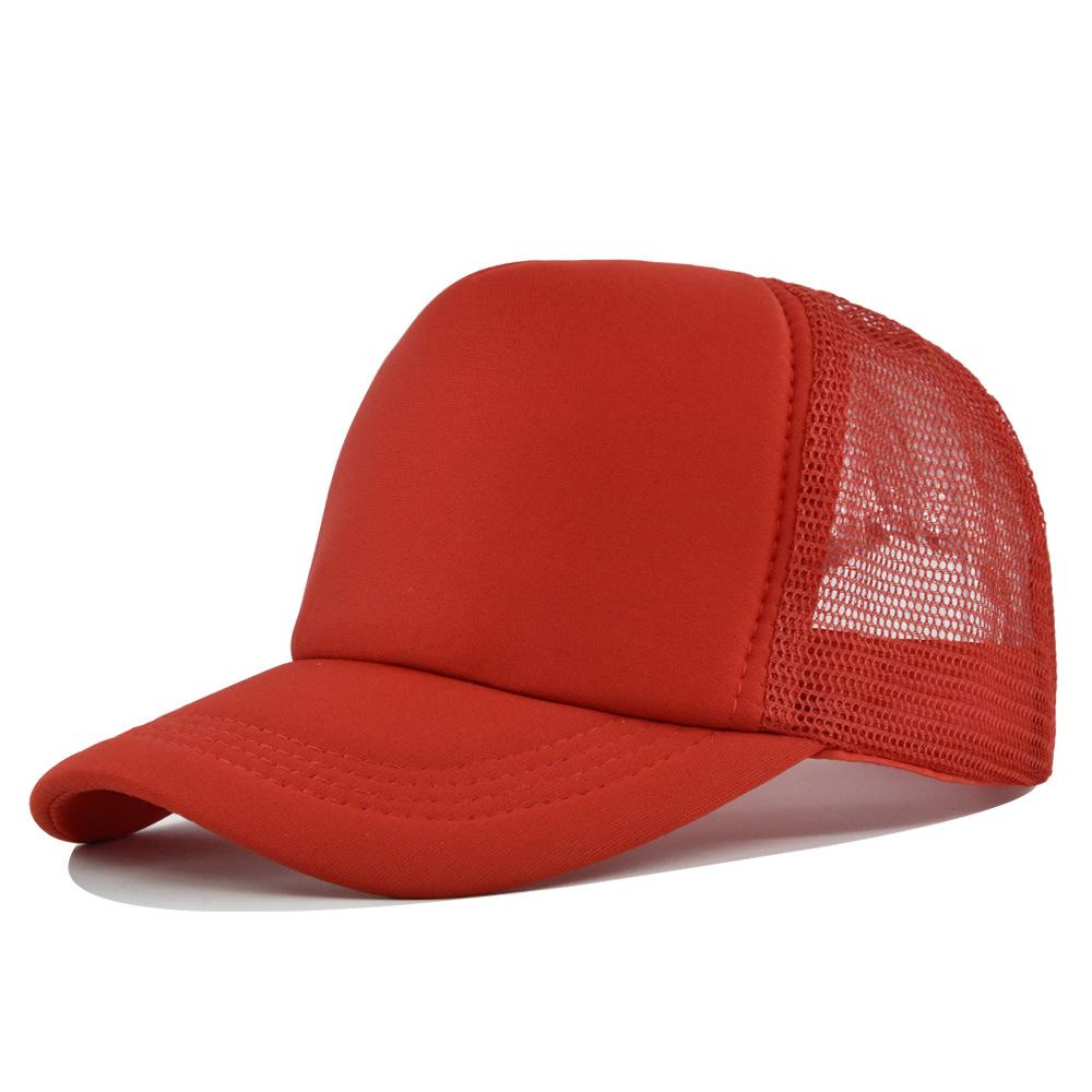 1PC Fashion Unisex Plain Baseball Cap Adjustable Trucker Flat Visor Cap Snapback Mesh Curved Men Women Casual Sun Summer Hat