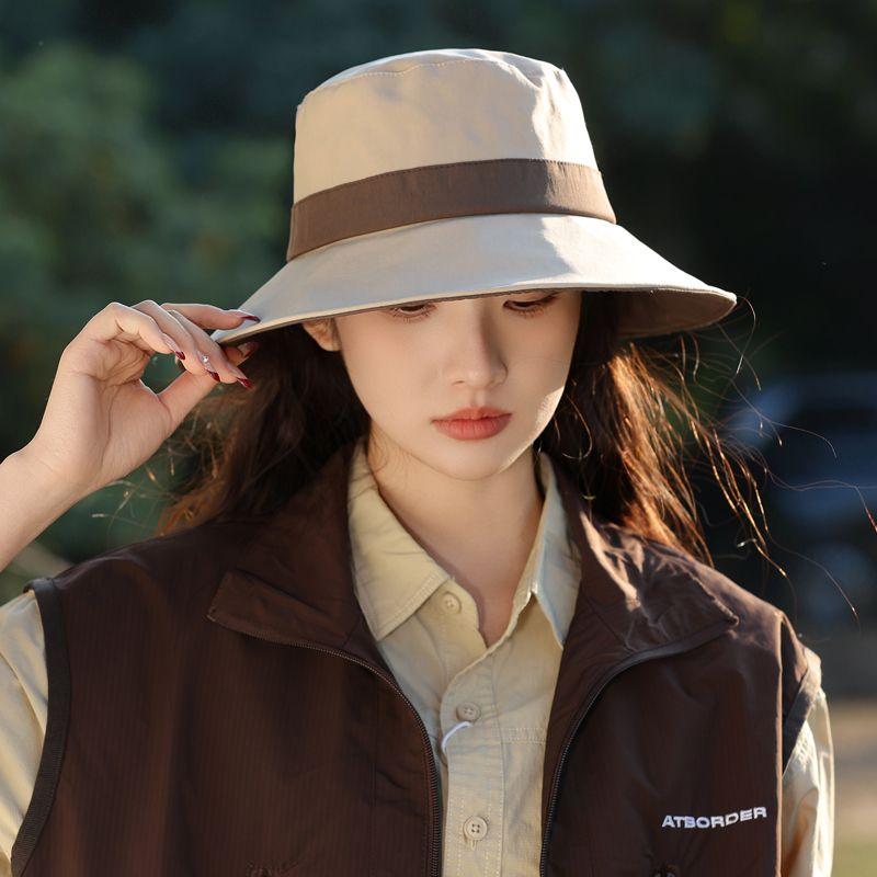 Nouveau Chapeau d'Été Chapeau Bob pour Femme Chapeau de Soleil Ombragé pour Voyage en Extérieur