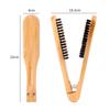V-Shaped Boar Bristle Straightening Comb - Beechwood Curling & Styling Brush
