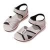Neue Übergröße Plateau-Sandalen Damenangebot flacher Boden Klettverschluss Damen Strand-Sandalen