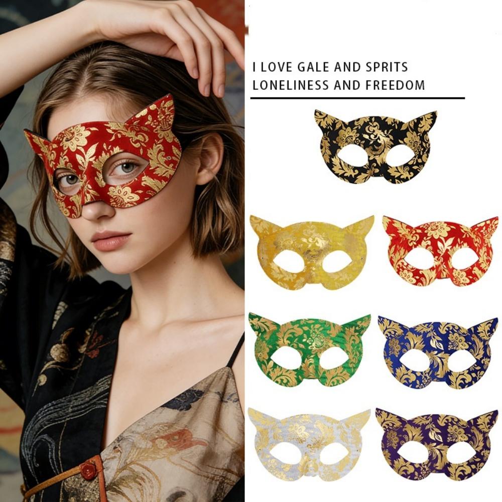 Masque de chat sexy pour parents et femmes, accessoire de fête ou de spectacle, en PVC peint en couleur, pour carnaval, bal masqué, bal de promo ou toute autre occasion. Masque de beauté pour adultes.