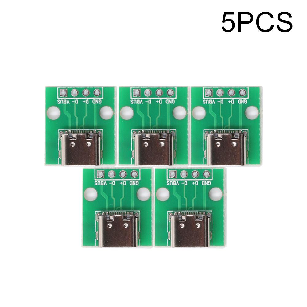 10PCS 5PCS 1PCS USB Type-C Breakout Board Serial Basic Breakout Female Connector Type PCB Converter Board with Row Pin