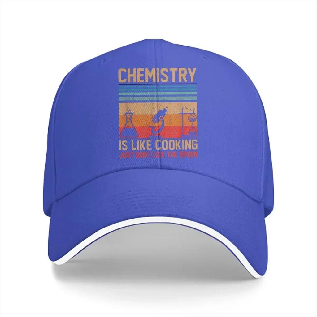 Pure Color Dad Hats Science Is Like Cooking Just Dont Lick The Spoon Unisexs Hat Sun Visor Baseball Caps Chemistry Peaked Cap