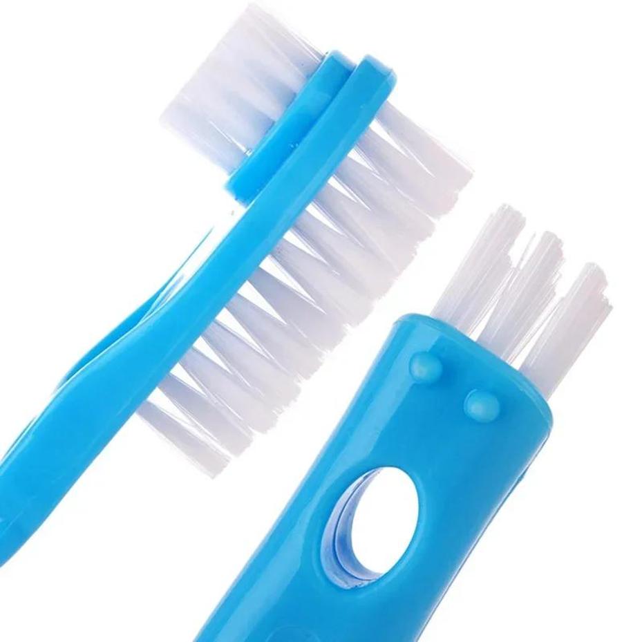 1 Pcs New Double-headed Long-handled Shoe Brush Shoe Polisher Toilet Washing Dishes Shoe Cleaning Brush Household Cleaning Tools