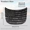 American Flag Print Car Hood Cover Stretch Material Car Hood Cover Waterproof Automotive Accessories Easy Installation for Car Hood Protection and