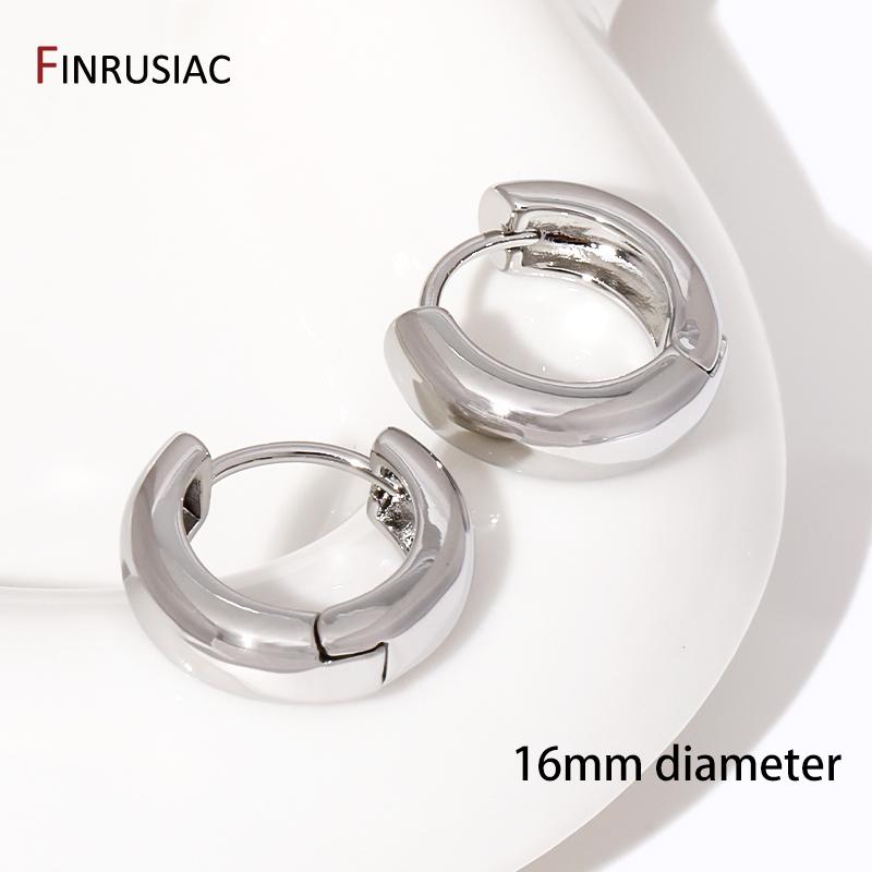 Neue Trendige Echte Goldplattierte Runde Creolen Ohrringe Für Frauen Mädchen Damen Große Creolen Goldener Kreis Ring Ohrringe Party Geschenk