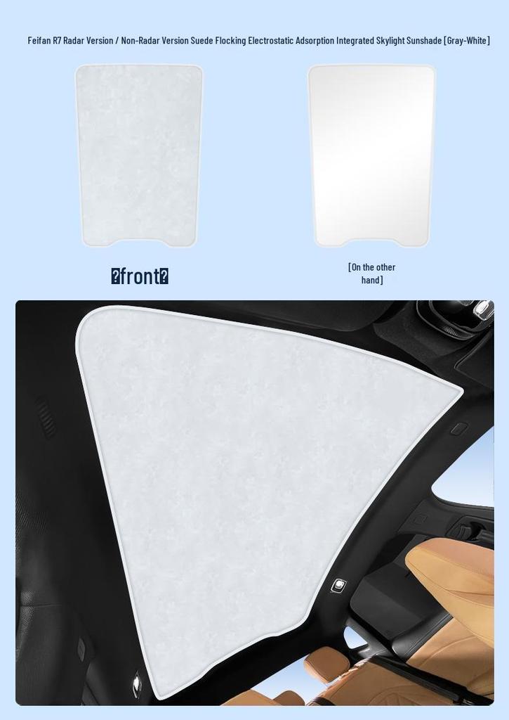 Silicone Suction Sunroof Sunshade for Feifan R7/F7 (No Radar) & ER6/MARVELR - Electrostatic Sun Protection