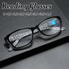 Men'S And Women'S New Retro Anti-Blue Light Presbyopia Glasses Ultra-Light Spring-Loaded Leg Reading Presbyopia Glasses +3.5+4.0