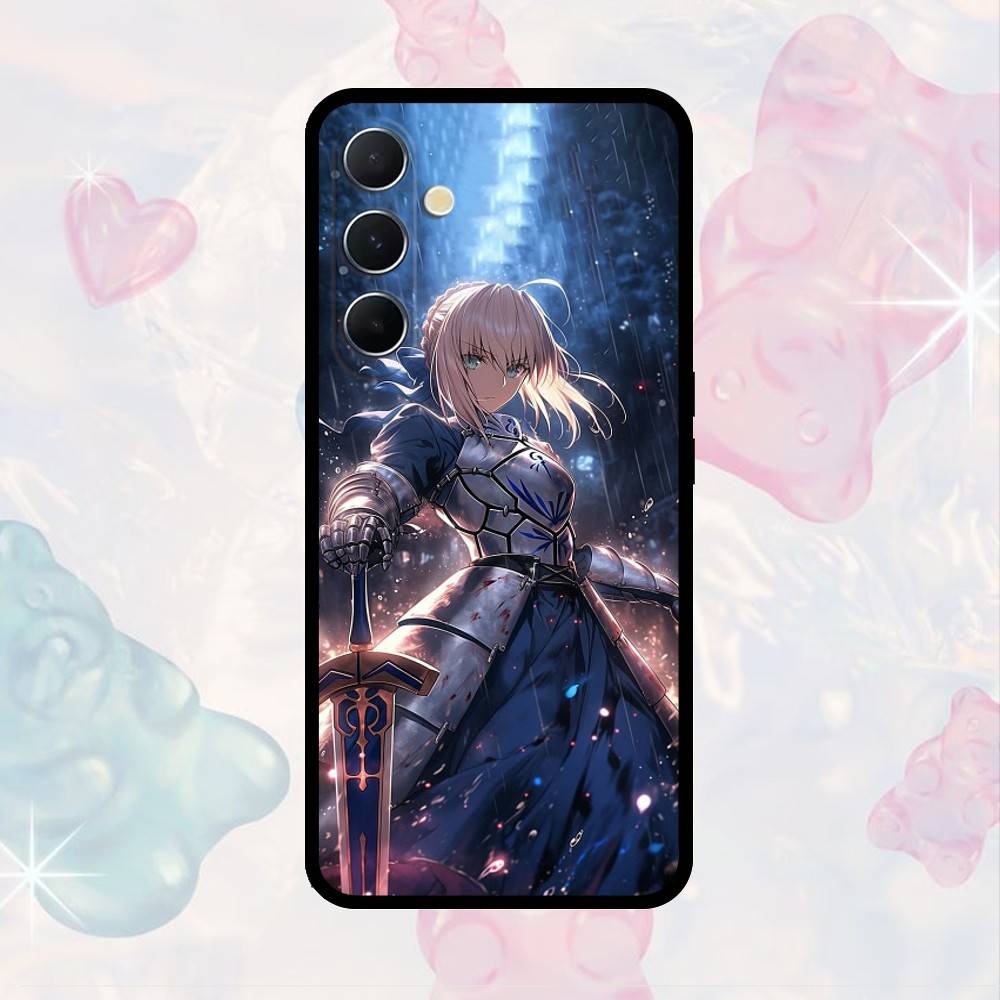 AAA Anime Fate Saber  Phone Case For Samsung S25,S24,S21,S22,S23,S30,Ultra,S20,Plus,Fe,Note,10,9,5G Black Cover