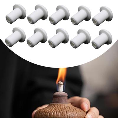 10Pcs Lamp Wick Ceramic Holders,Tube Holder,Oil Parts,Oil Accessories,Ceramic