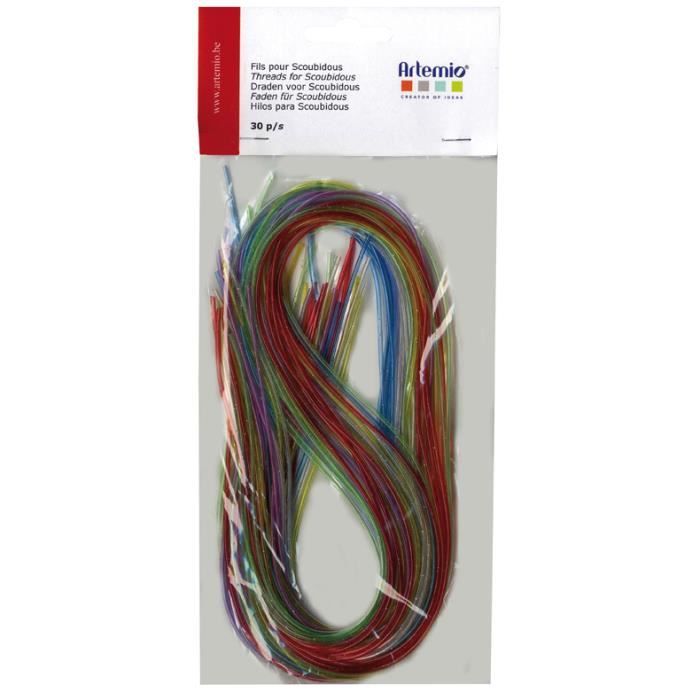 Scoubidous Pailletés - ARTEMIO - 30 pièces - Différents coloris - Activité créative pour enfants