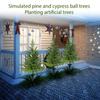 2pcs Artificial And Ball Tree Ground Insert Green Plant Fake Tree