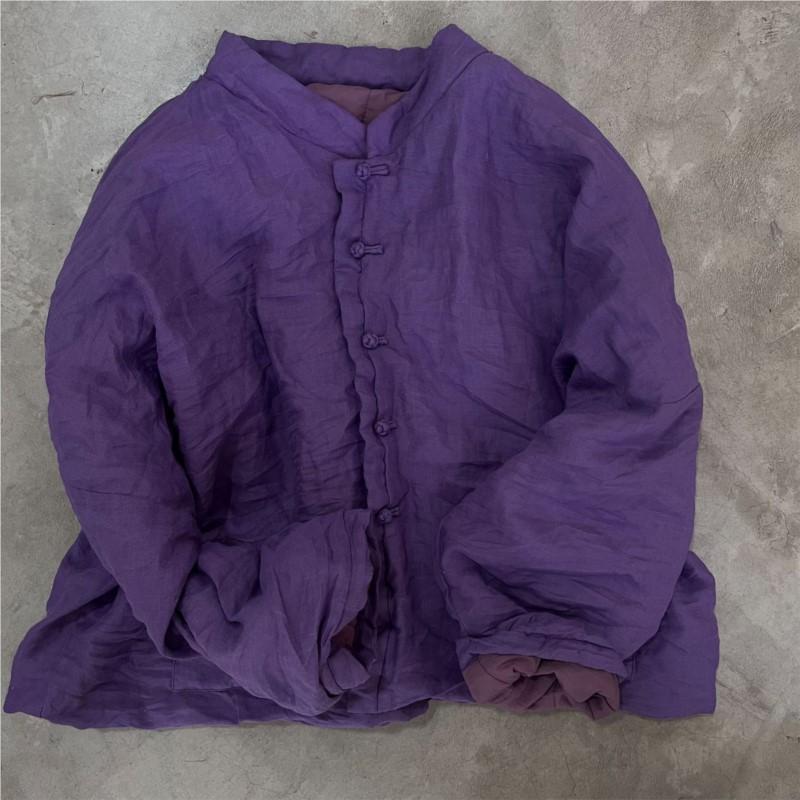 Johnature Drucken Vintage Stil Lange Ärmel Frau Winter Einreiher Chinesischen Stil Casual Retro Mäntel