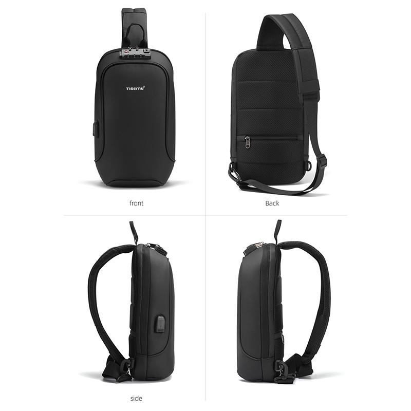 2021 New Tigernu Fashion Style Men Bags Casual Splashproof Chest Bags High Quality Crossbody Bags Male Travel Sling Bags For Men