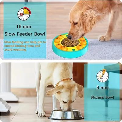 Weisheit Hundespielzeug Langsame Leckage Futtertraining Haustier Hundepuzzle Rotierender Futterspender Hunde- und Katzentrainingsspiel Futtertablett
