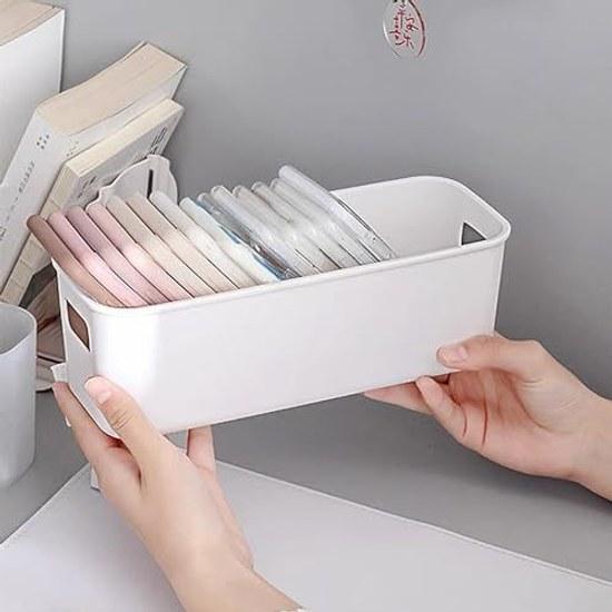 Storage Box 8-piece Set Small Item Case Basket Polypropylene White Desktop Case.