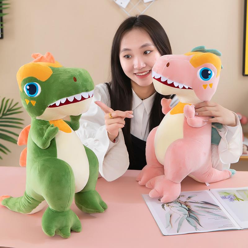 Flame Tyrannosaurus Rex Doll Creative Dinosaur Plush Toy Sleeping Pillow Child Accompanying Doll Gift