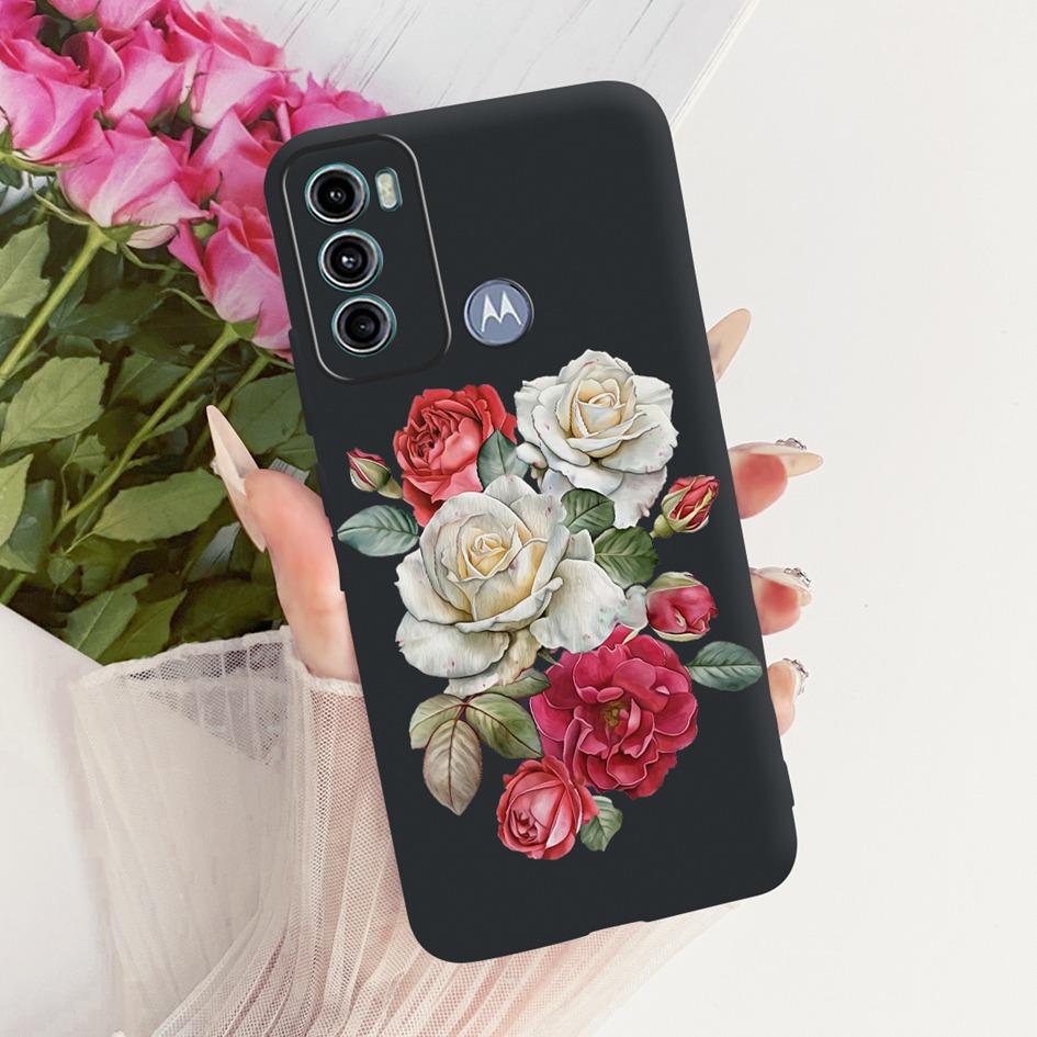 Case For Motorola Moto G60 Cover 6.8 Popular Butterfly Flower Soft Black Silicone Phone Case For Motorola Moto G40 Fusion Shell Moto G40 Fusion
