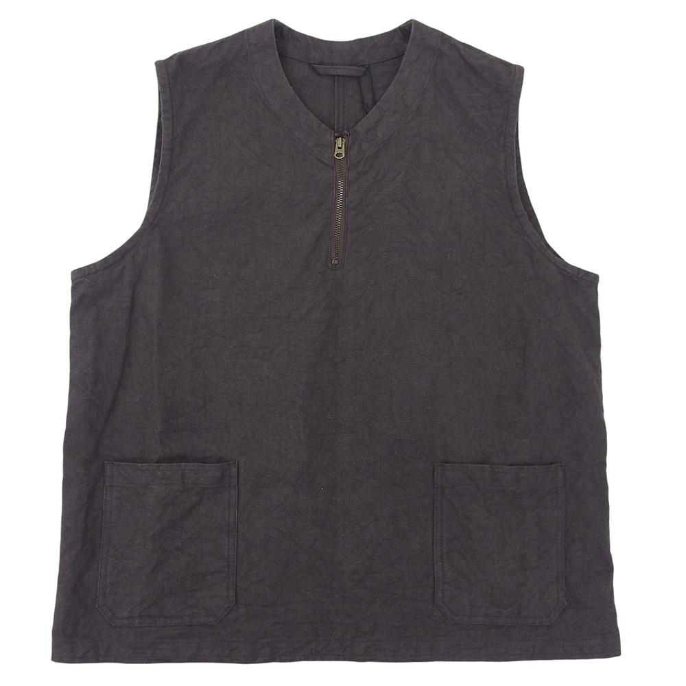 NIGEL CABOURN FRENCH WORK VEST HEMP Men's Charcoal Gray 48 Best 48 Charcoal grayUsed