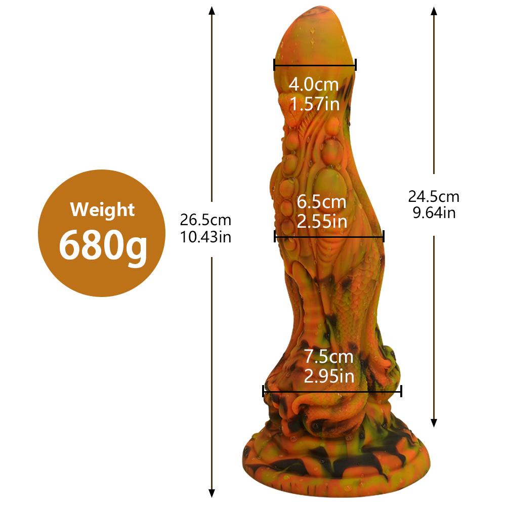 Liquid Silicone Blend Dildo Twin Viper Special Shape Penis Soft Anal Plug Female Adult Viper Special Shape