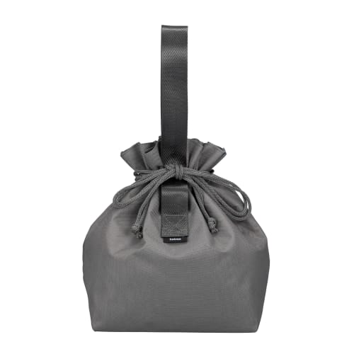 CB Japan Drawstring Lunch Bag, Gray, 6L Capacity, Silver-Coated Interior, Insulated Lunch Bag, Holms